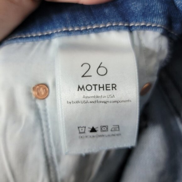 Mother Size 26 The Looker Graffiti Girl Distressed / Destroyed Skinny Blue Jeans - Picture 8 of 9